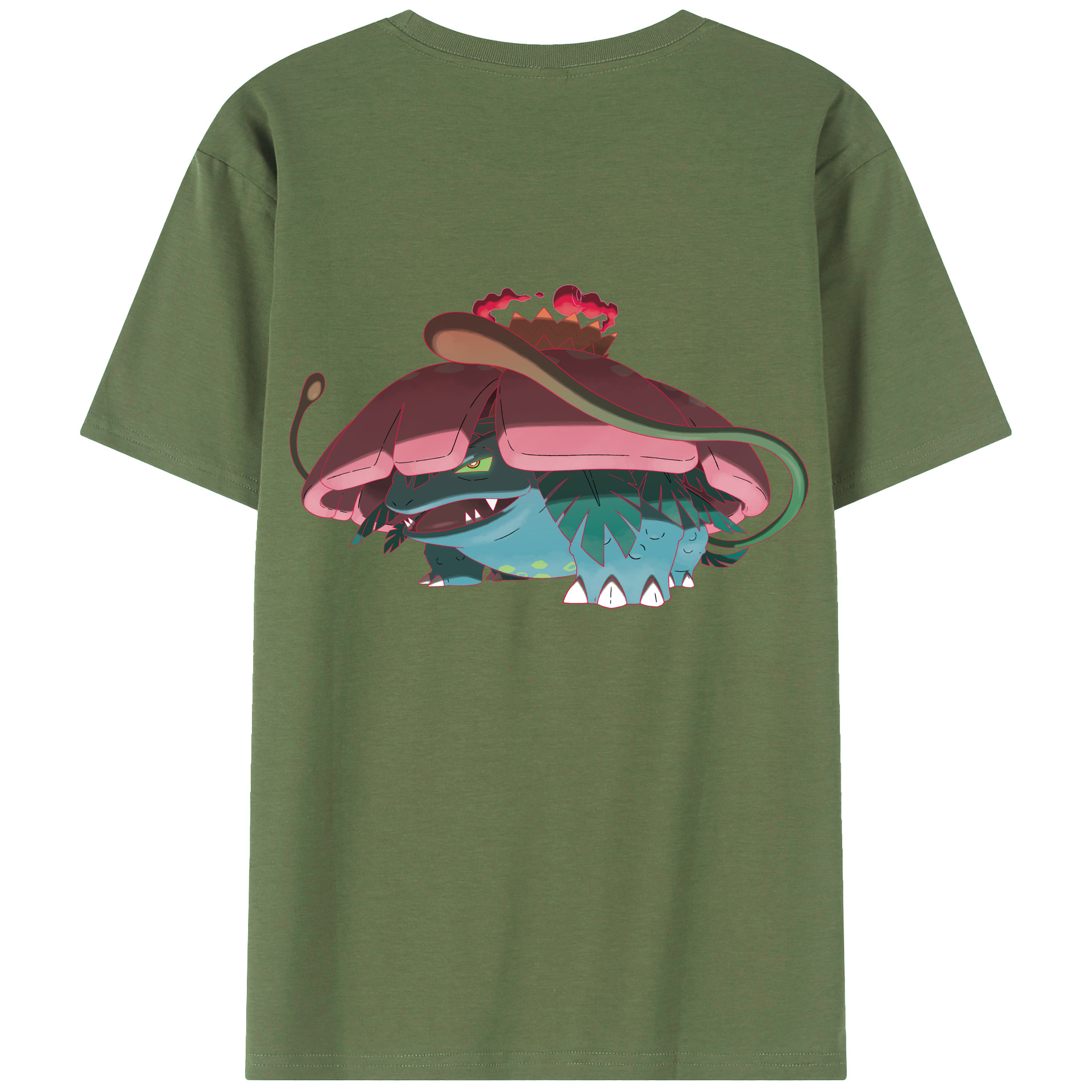 （画像用） ポケットモンスター Pokémon 綿100％ メンズ半袖Tシャツ（バックプリント） 通気性